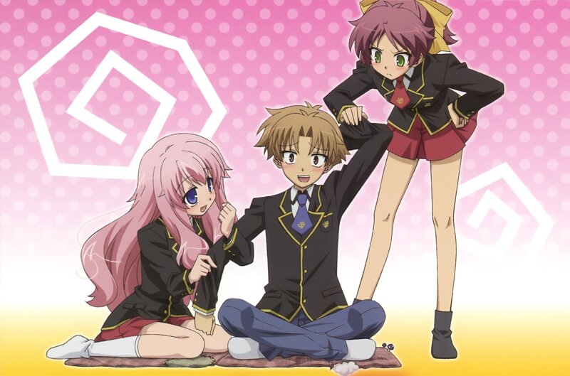 Anime school friends scene
