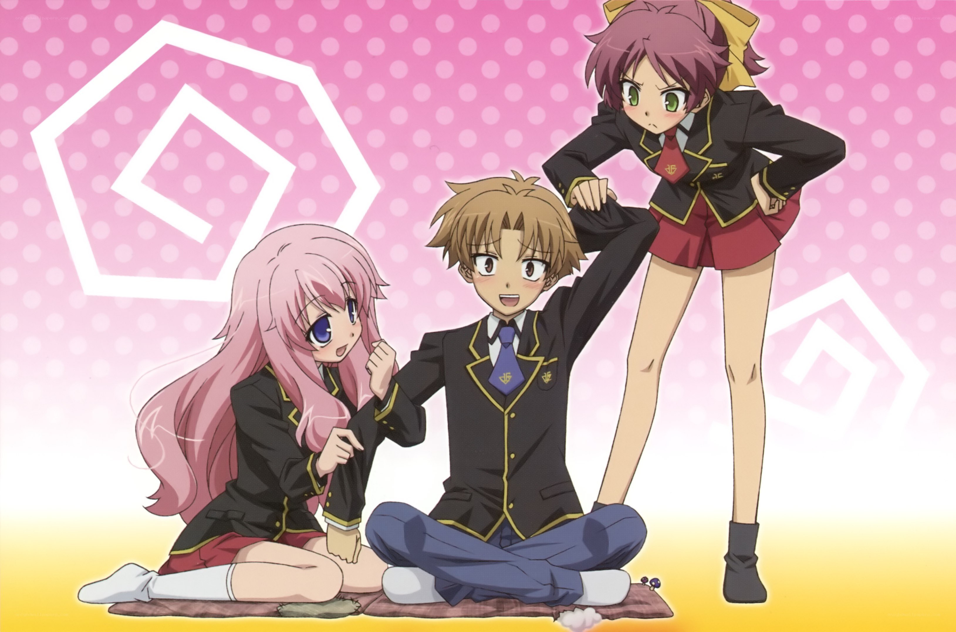 Anime school friends scene