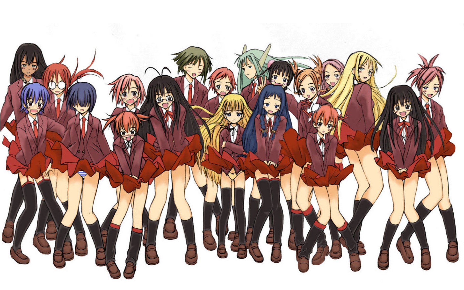 anime school girls group