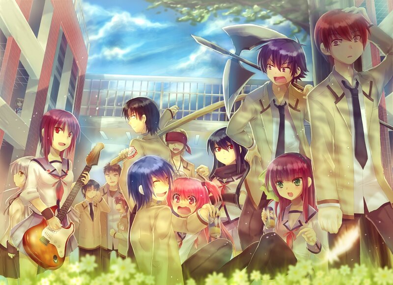 Anime school group gathering