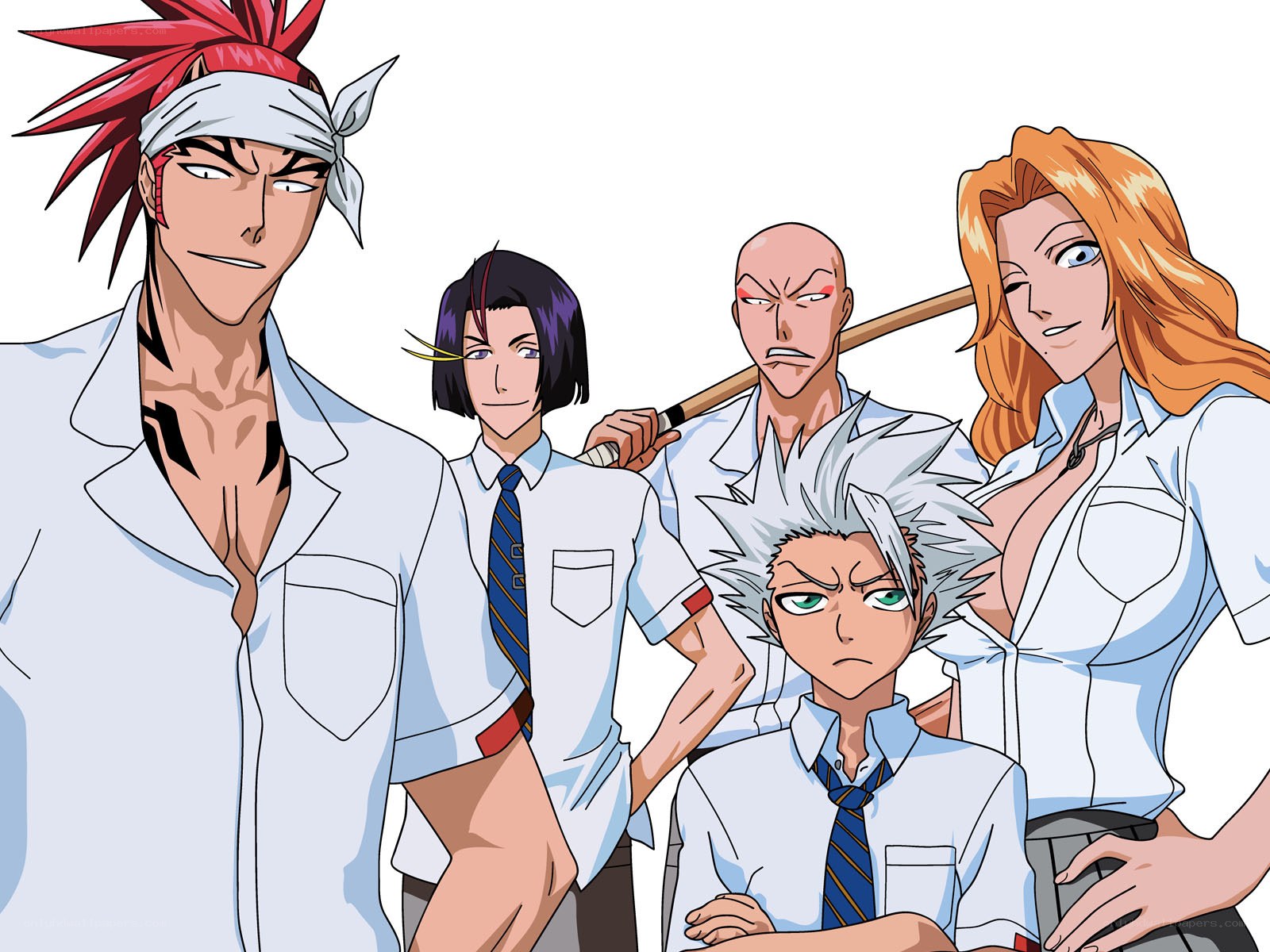 anime school group portrait