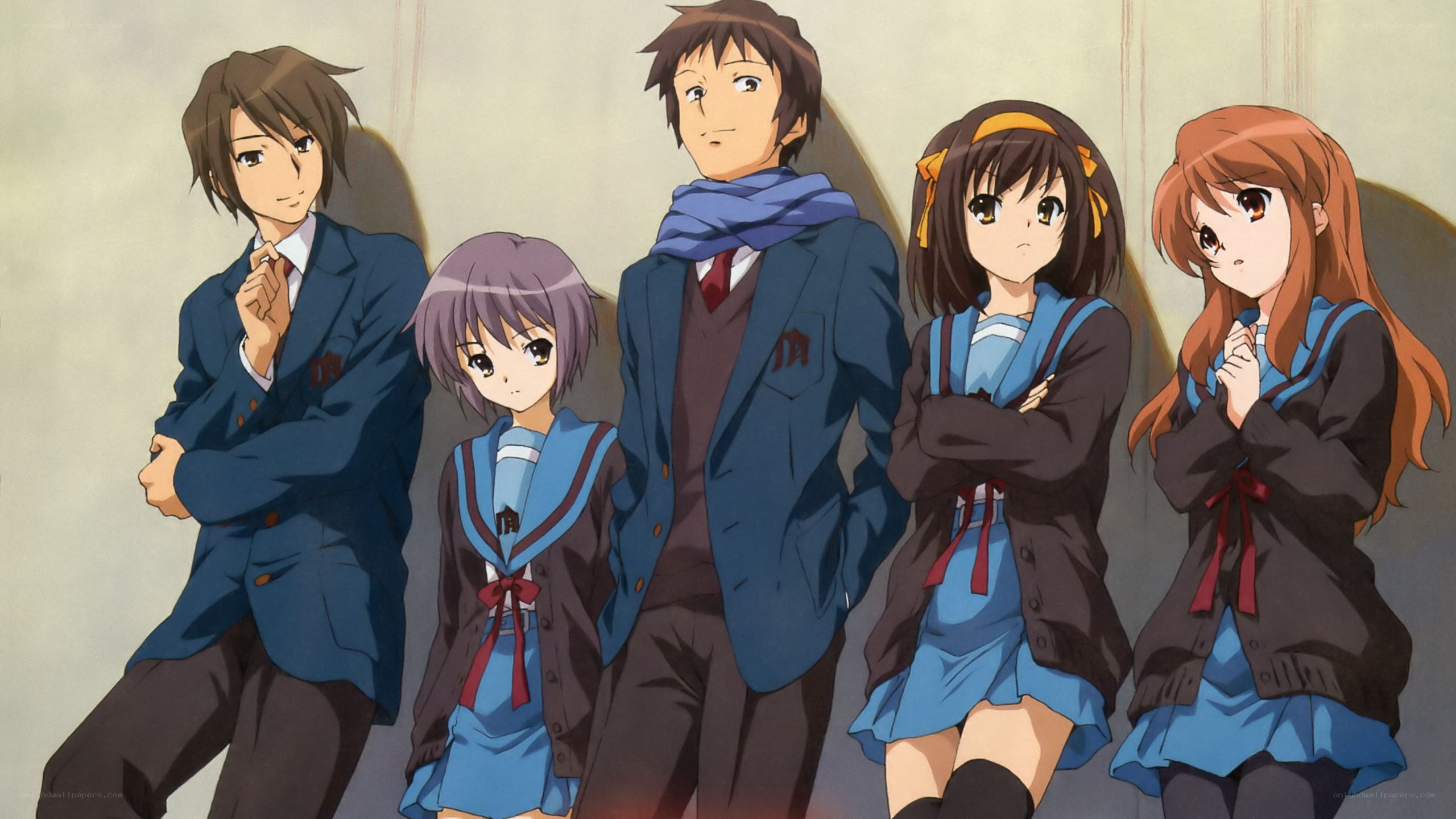 anime school group portrait