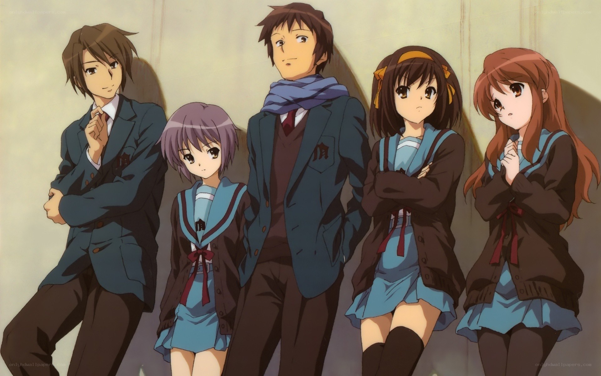 anime school group portrait