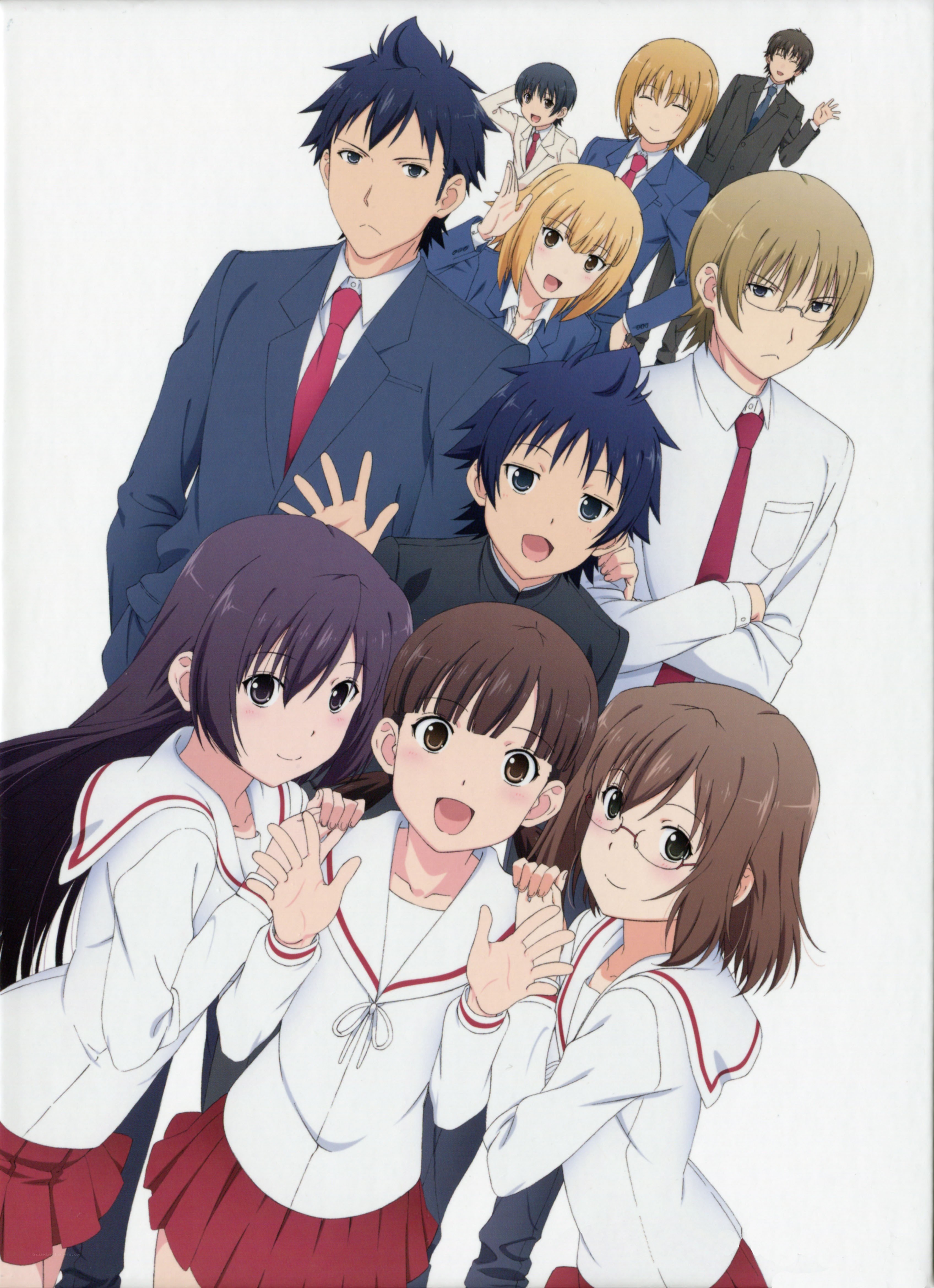 anime school group portrait