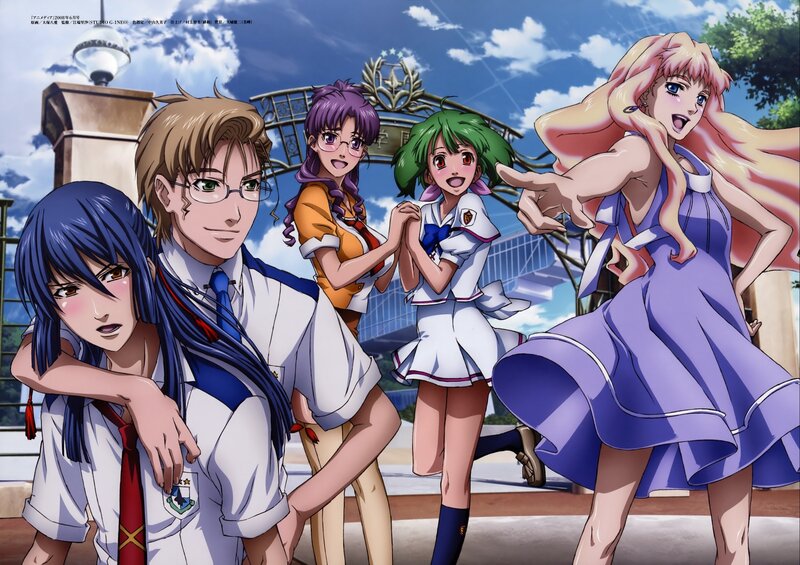 anime school group scene