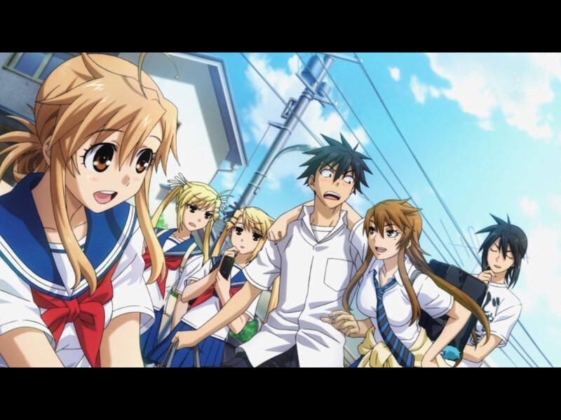 anime school group scene