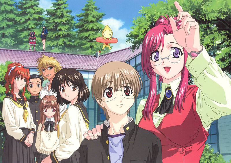 anime school group scene