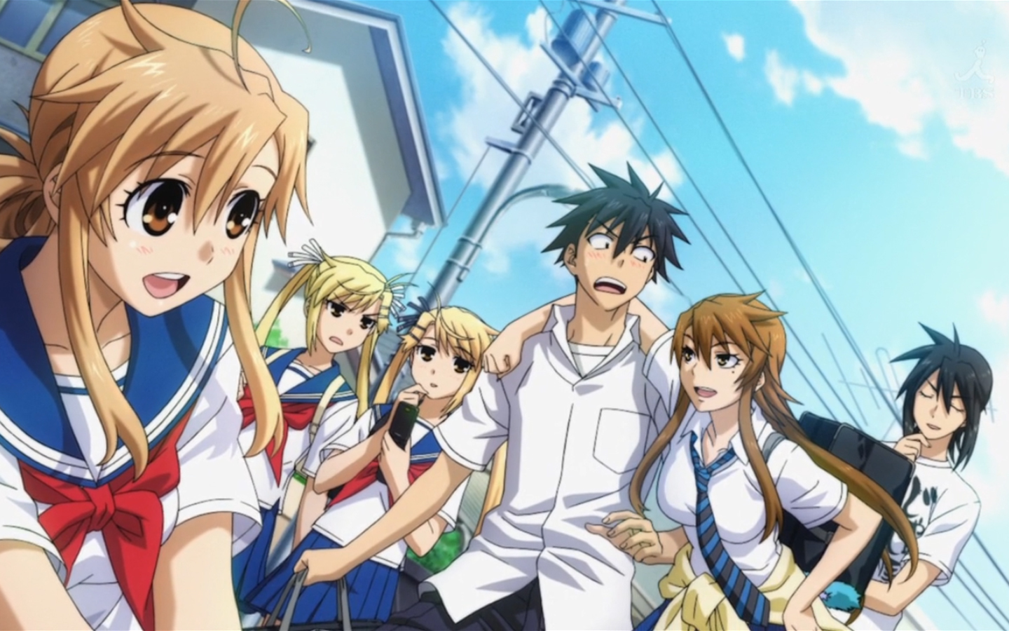 anime school group scene