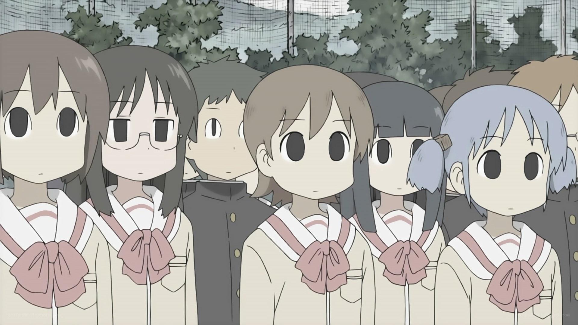 anime school students in uniform