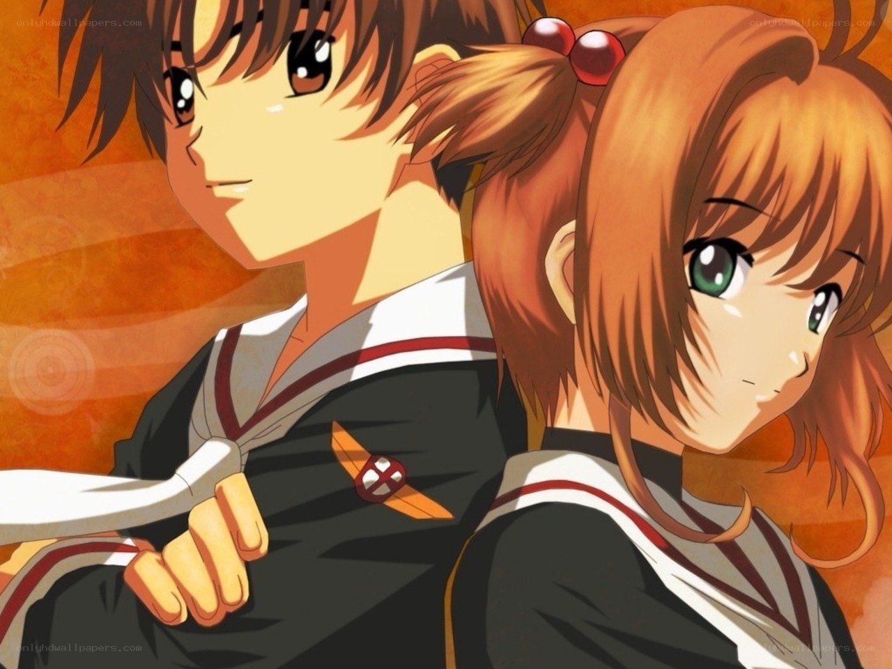 anime school uniform duo