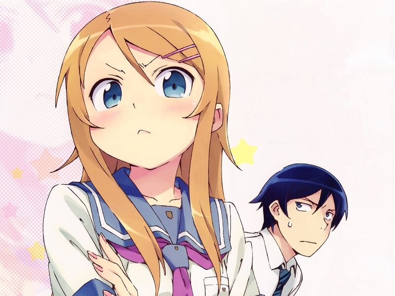 anime schoolgirl and boy