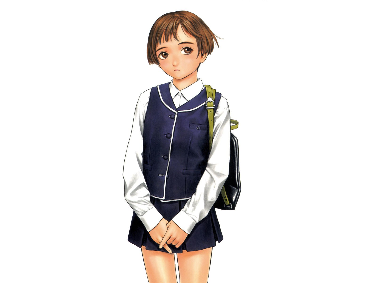 anime schoolgirl character