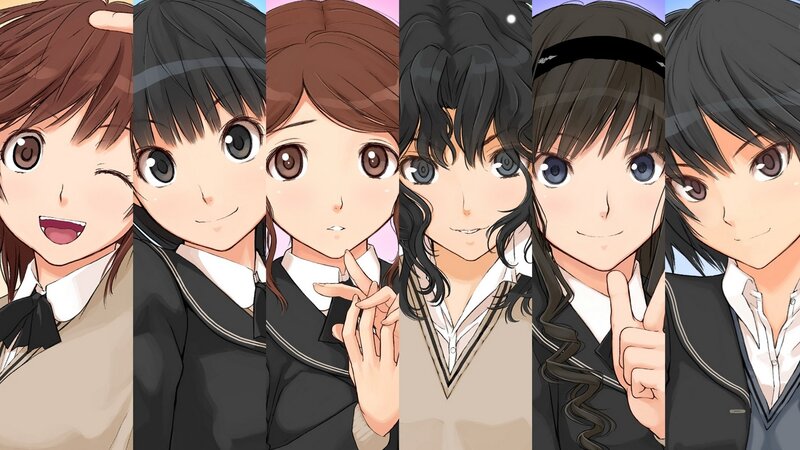 anime schoolgirl portraits