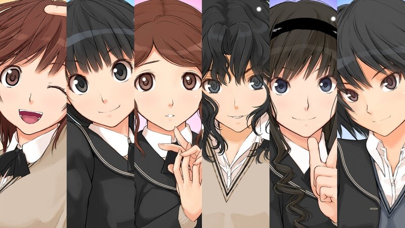 anime schoolgirl portraits