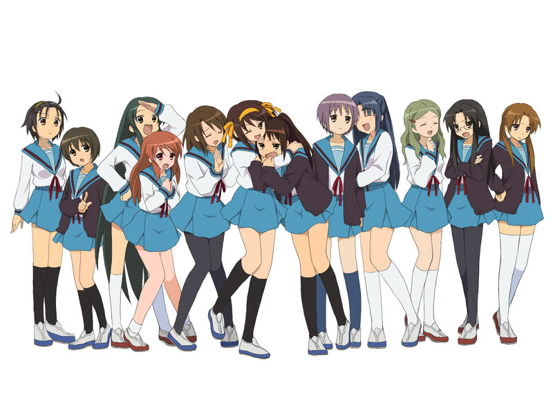 anime schoolgirls group