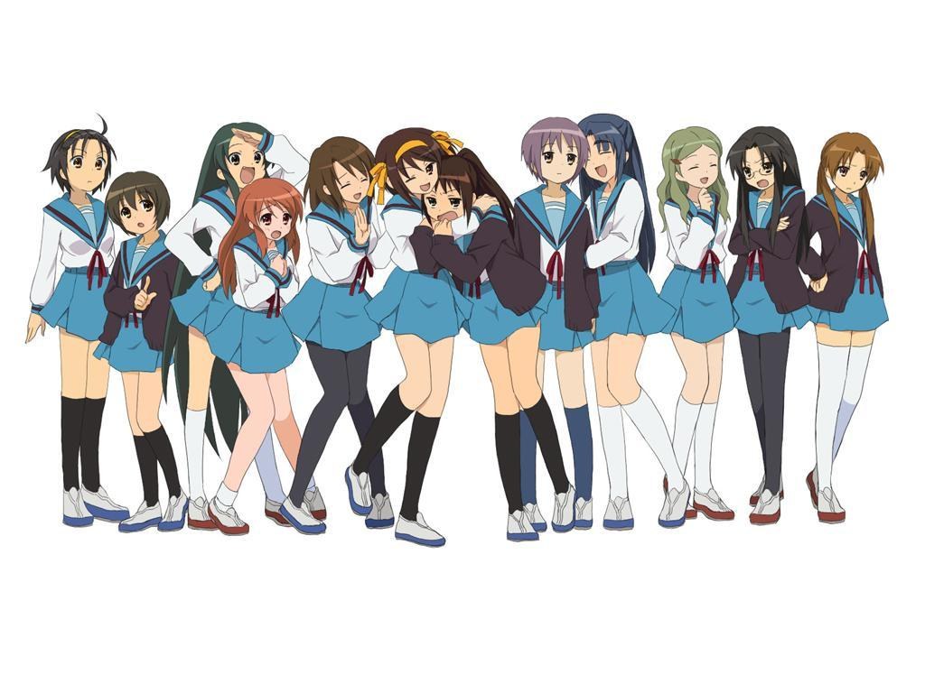 anime schoolgirls group