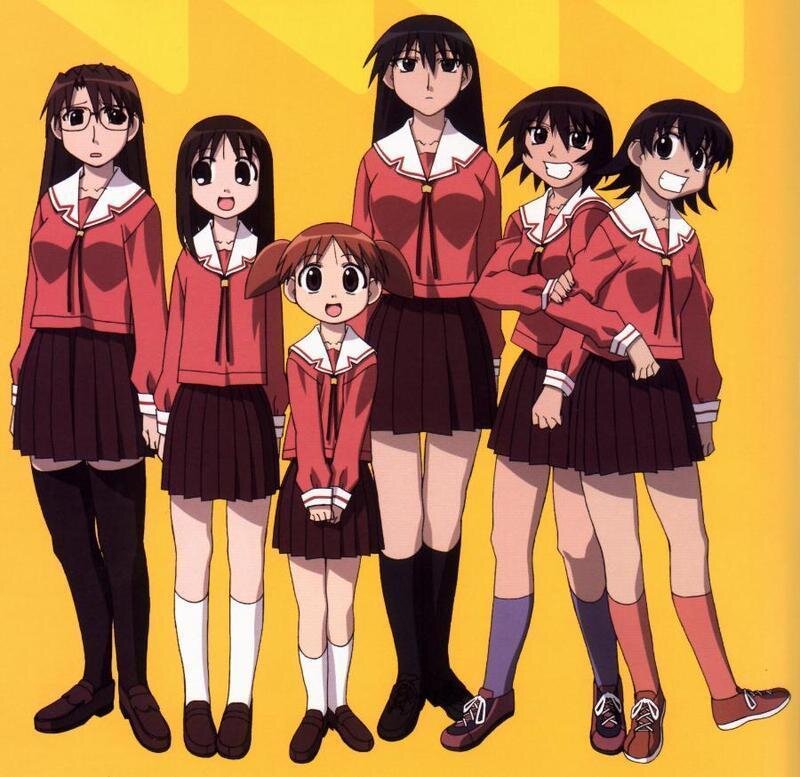 anime schoolgirls group