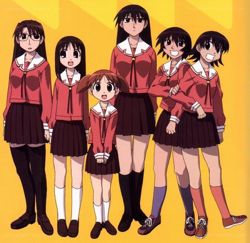anime schoolgirls group