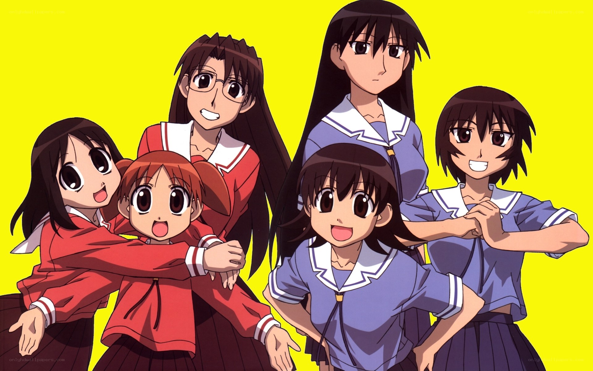 anime schoolgirls group