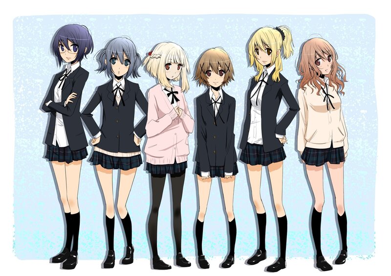 anime schoolgirls in uniform