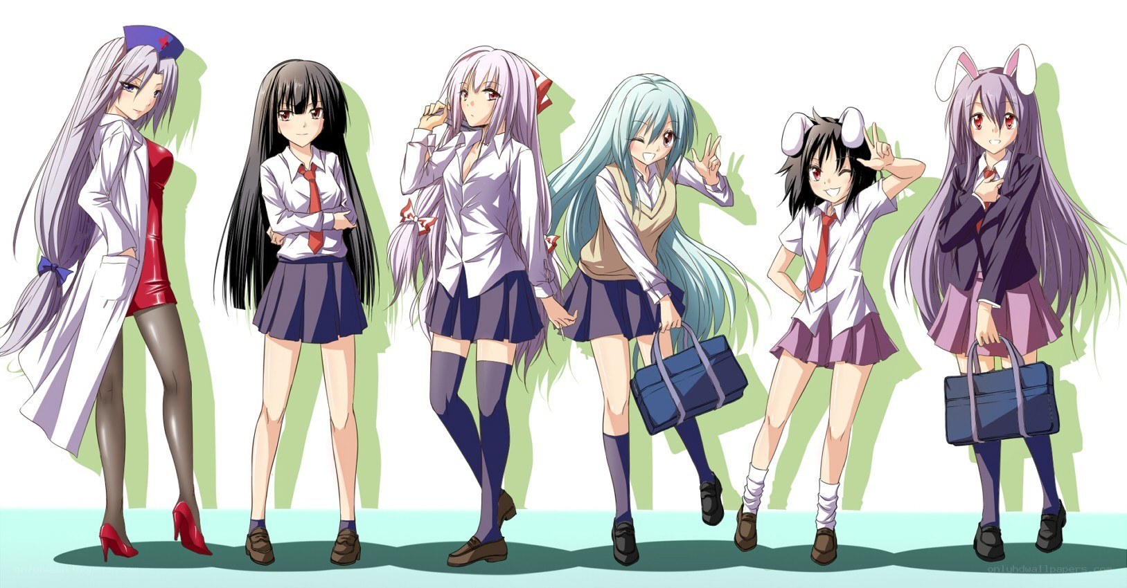 anime schoolgirls lineup