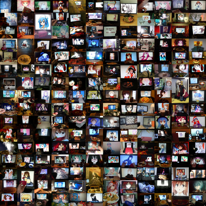 Anime screensaver collage