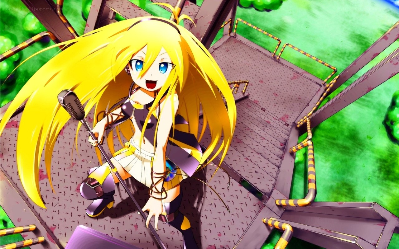 Anime singer on platform