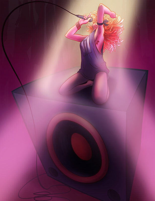 Anime Singer on Speaker