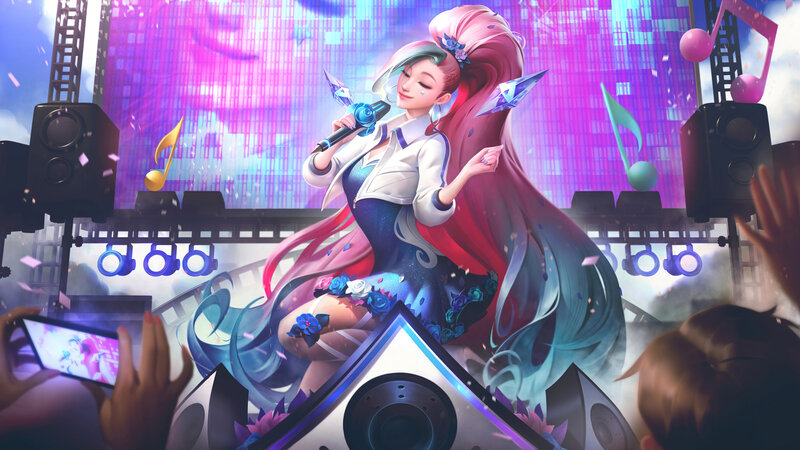 Anime Singer on Stage — Pink