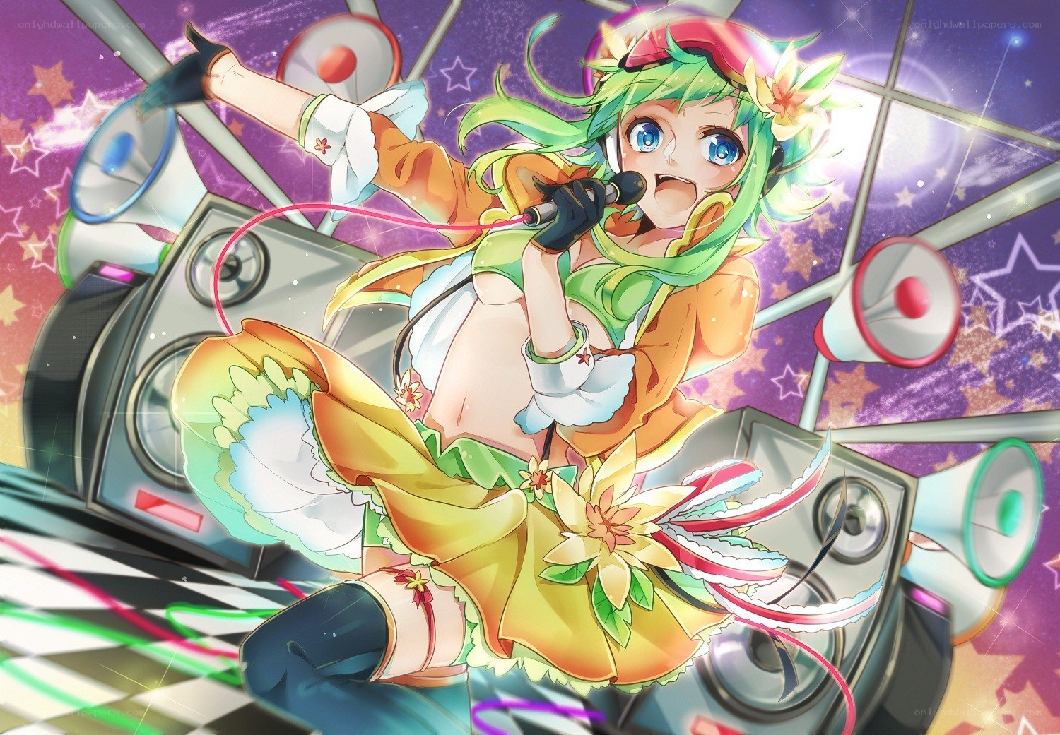 anime singer performing on stage
