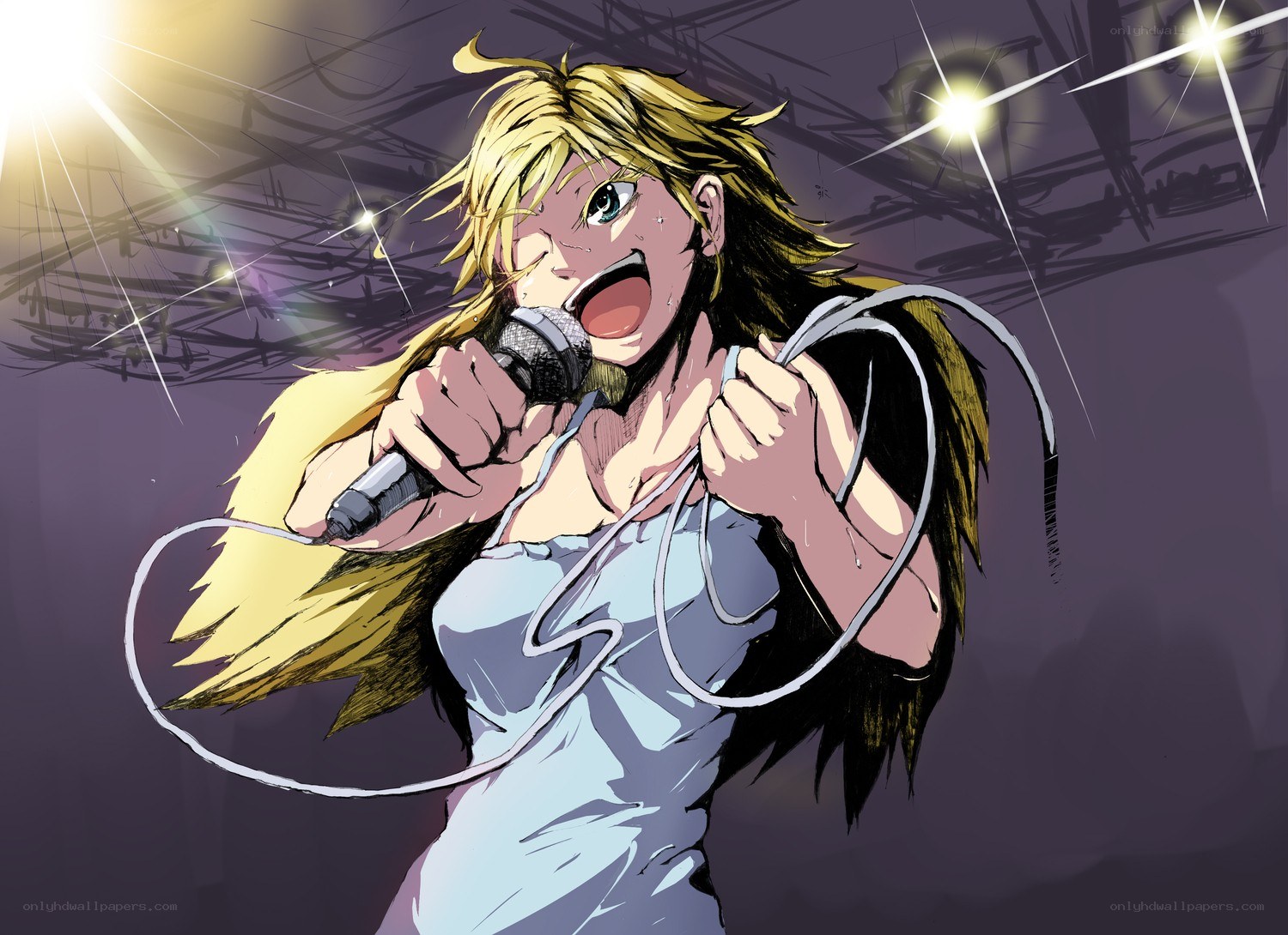 anime singer performing on stage