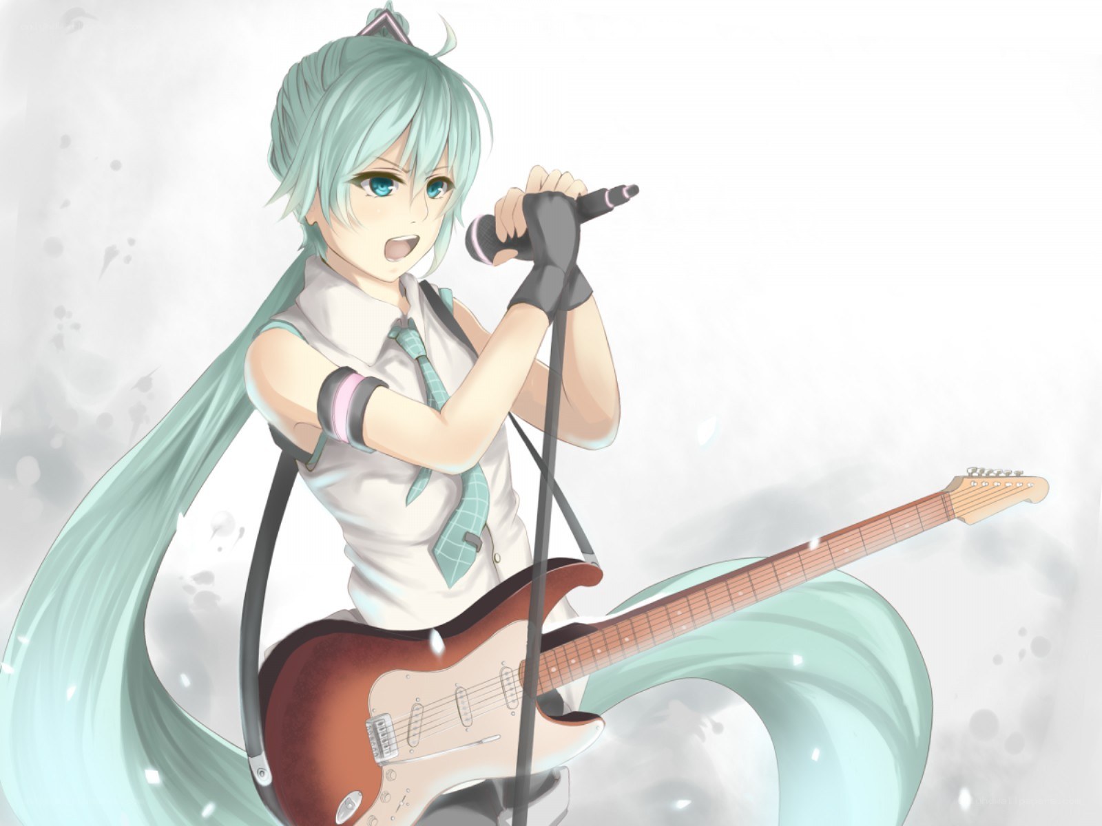 anime singer with guitar