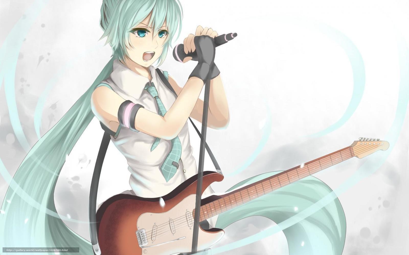 anime singer with guitar