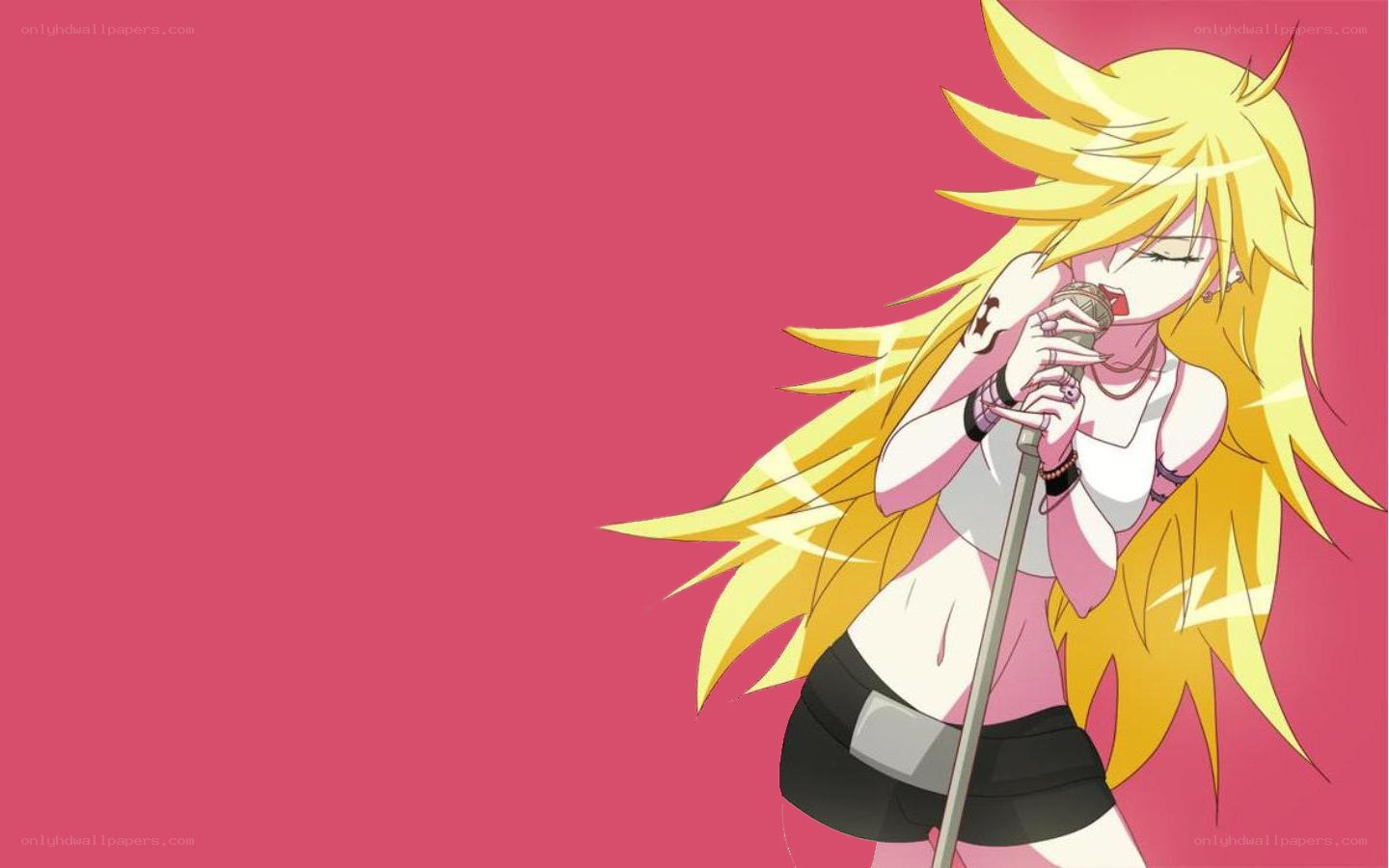 anime singer with microphone