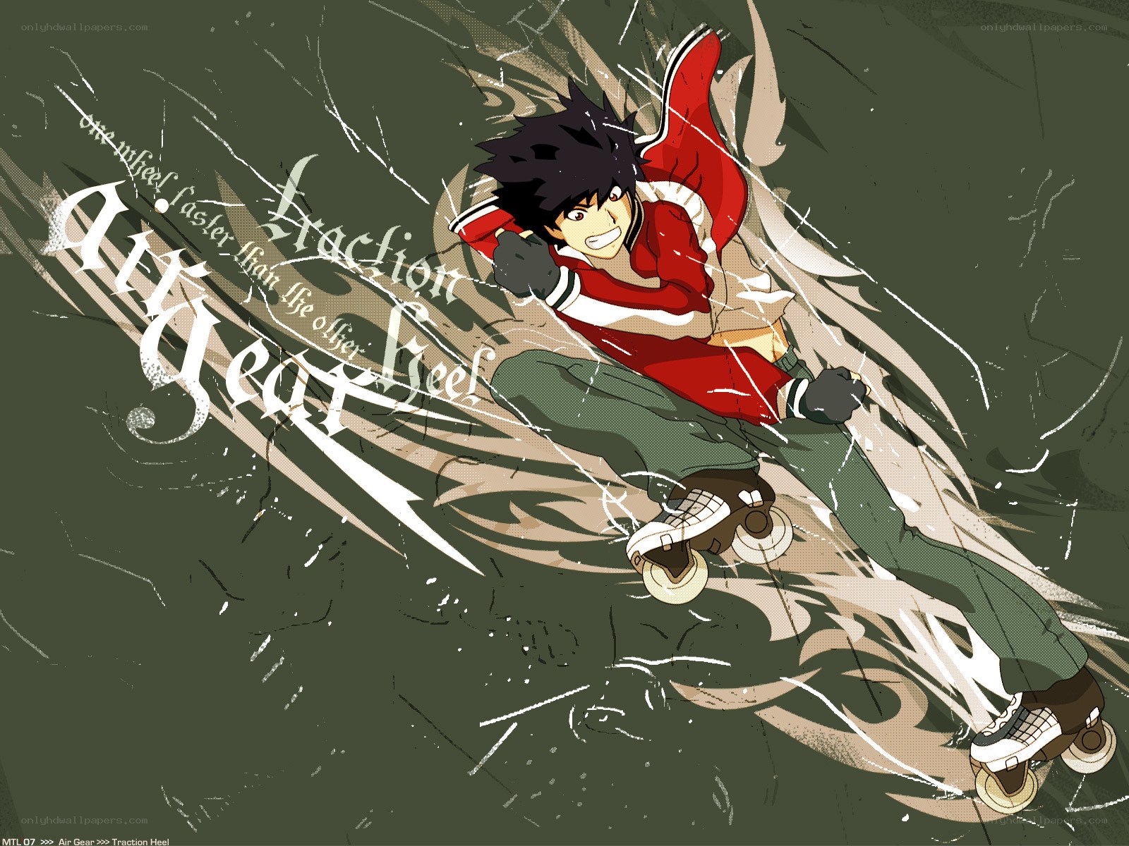 Anime skater in action