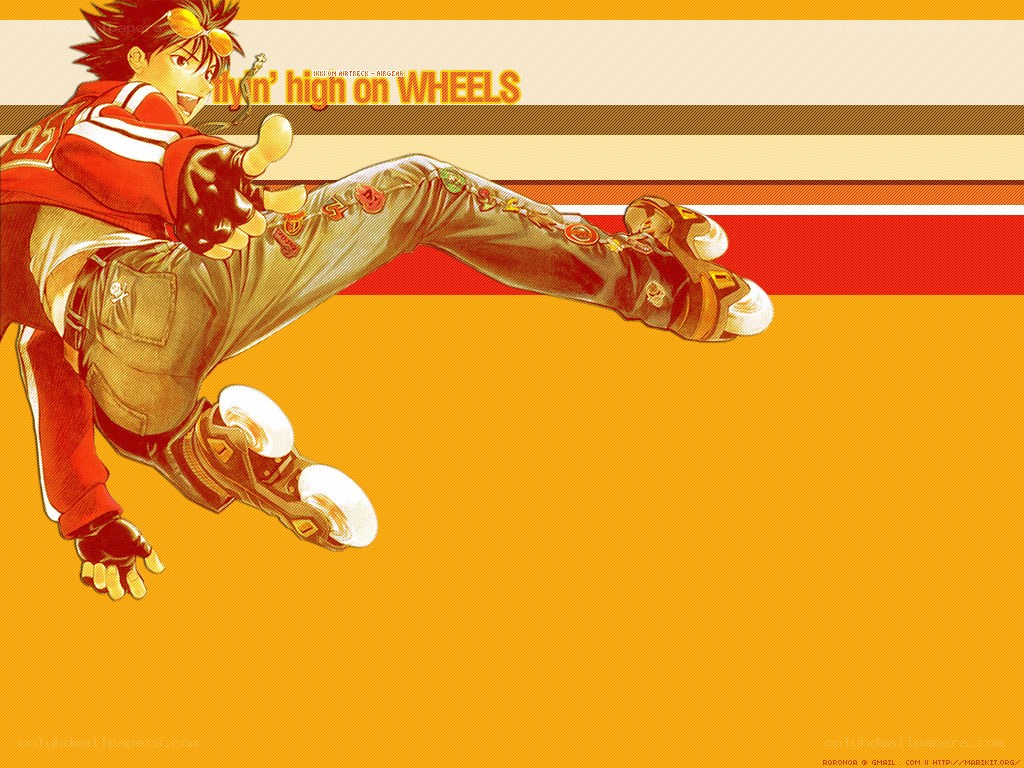 anime skater in action