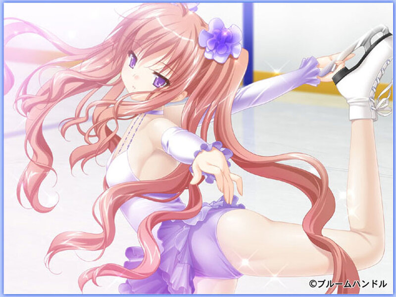Anime skater in purple dress