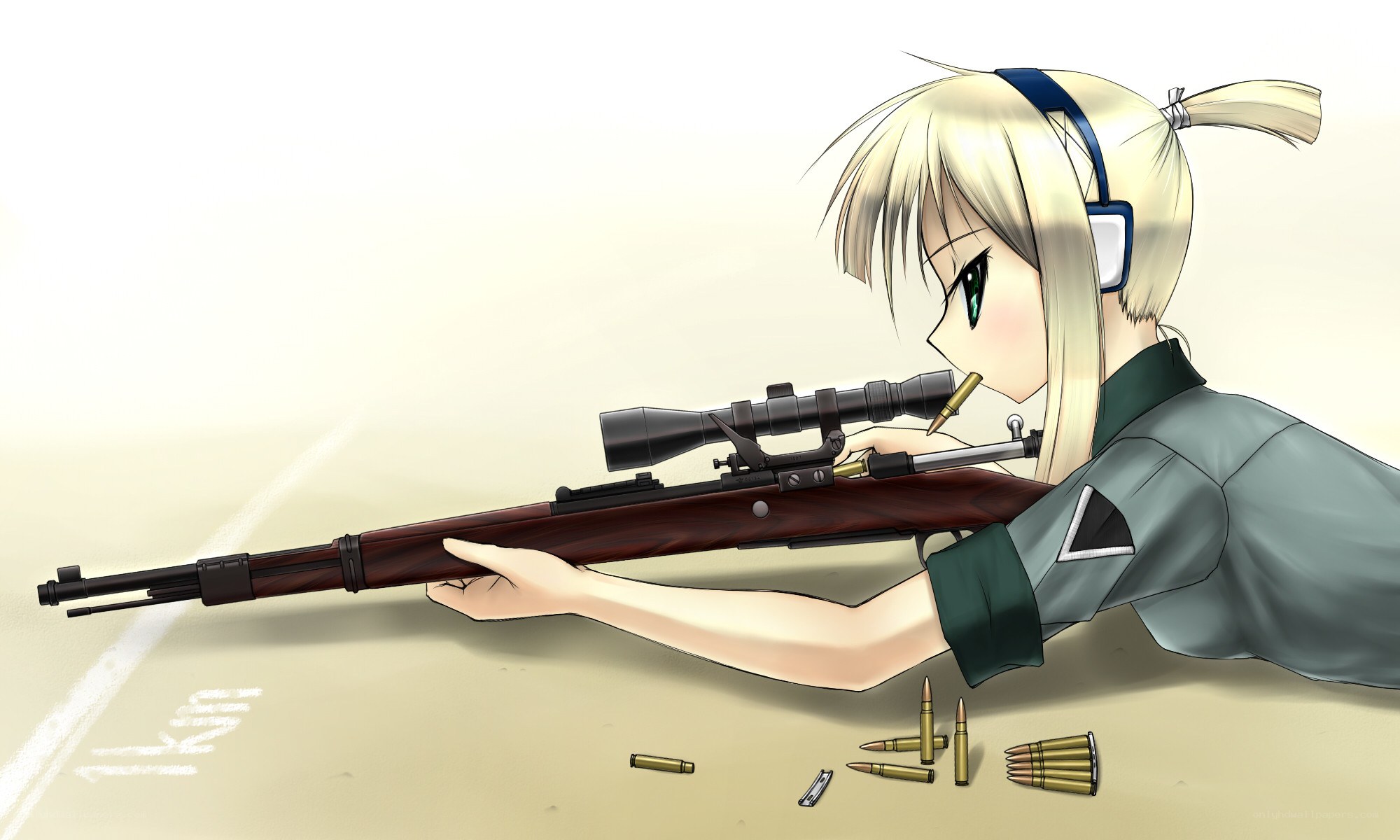 anime sniper aiming rifle