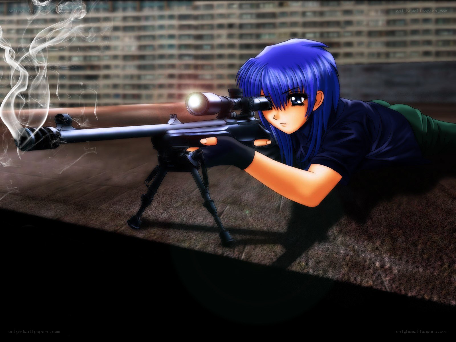 anime sniper aiming rifle