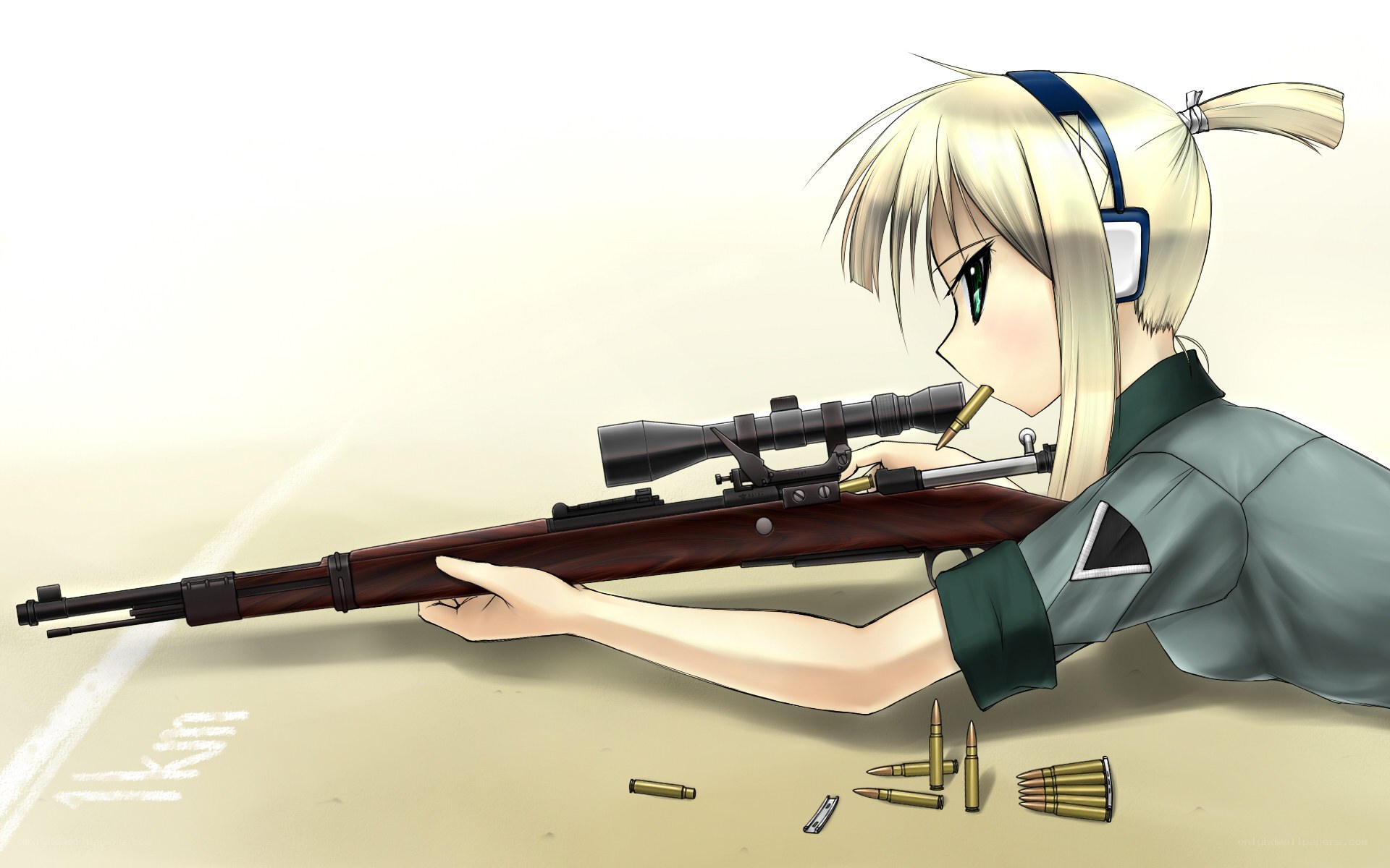 anime sniper aiming rifle