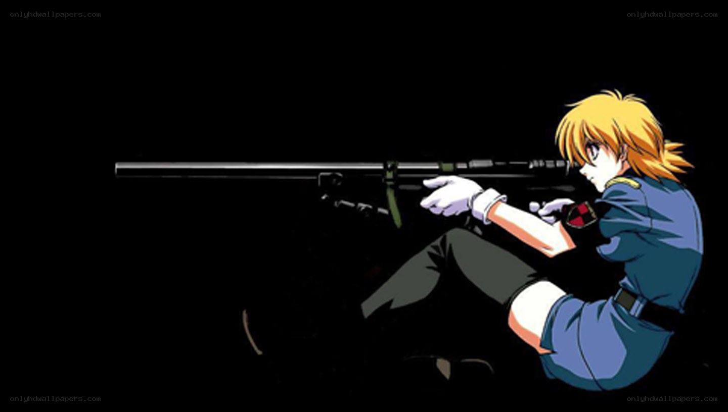 anime sniper in action