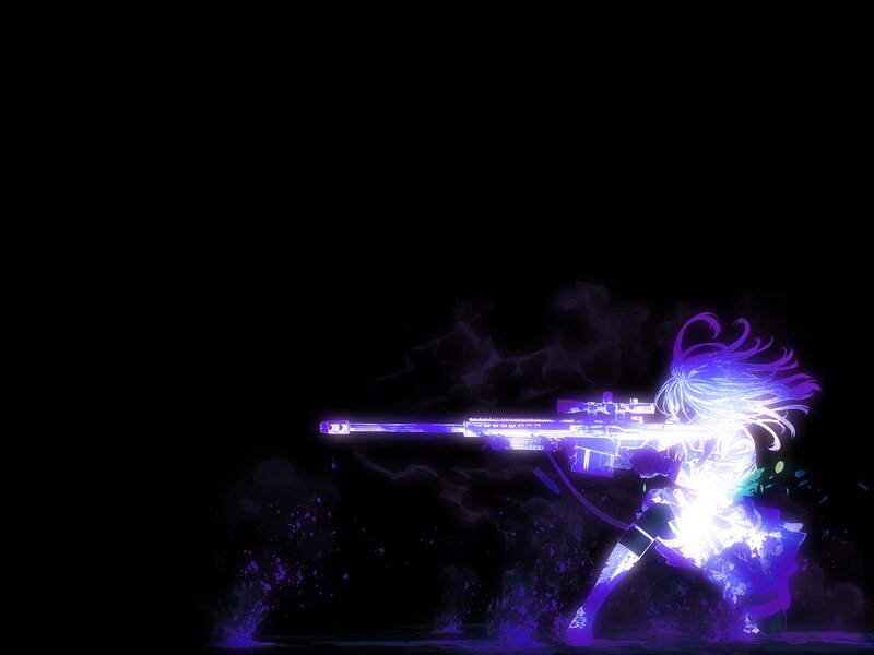 anime sniper in action