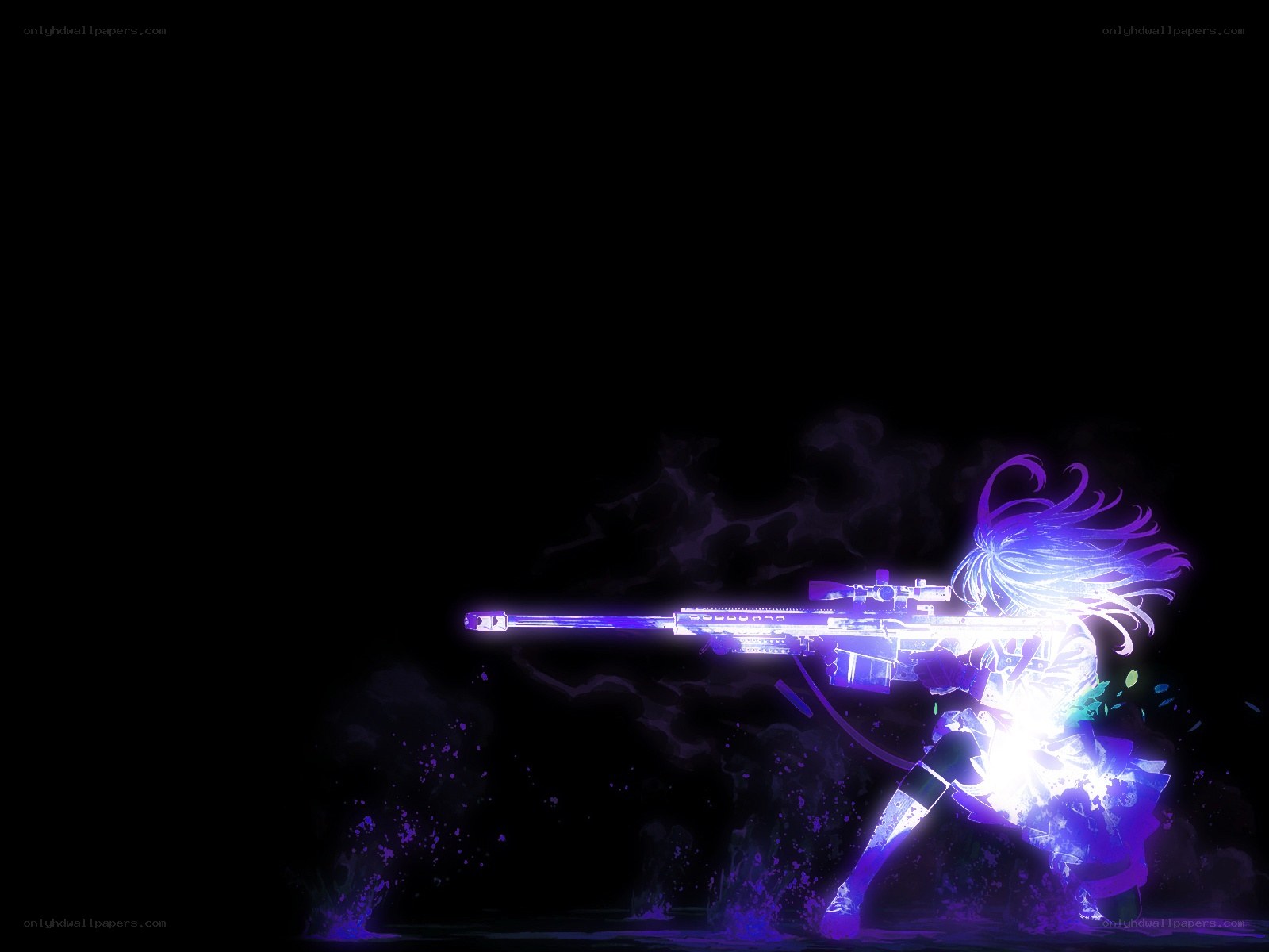 anime sniper in action