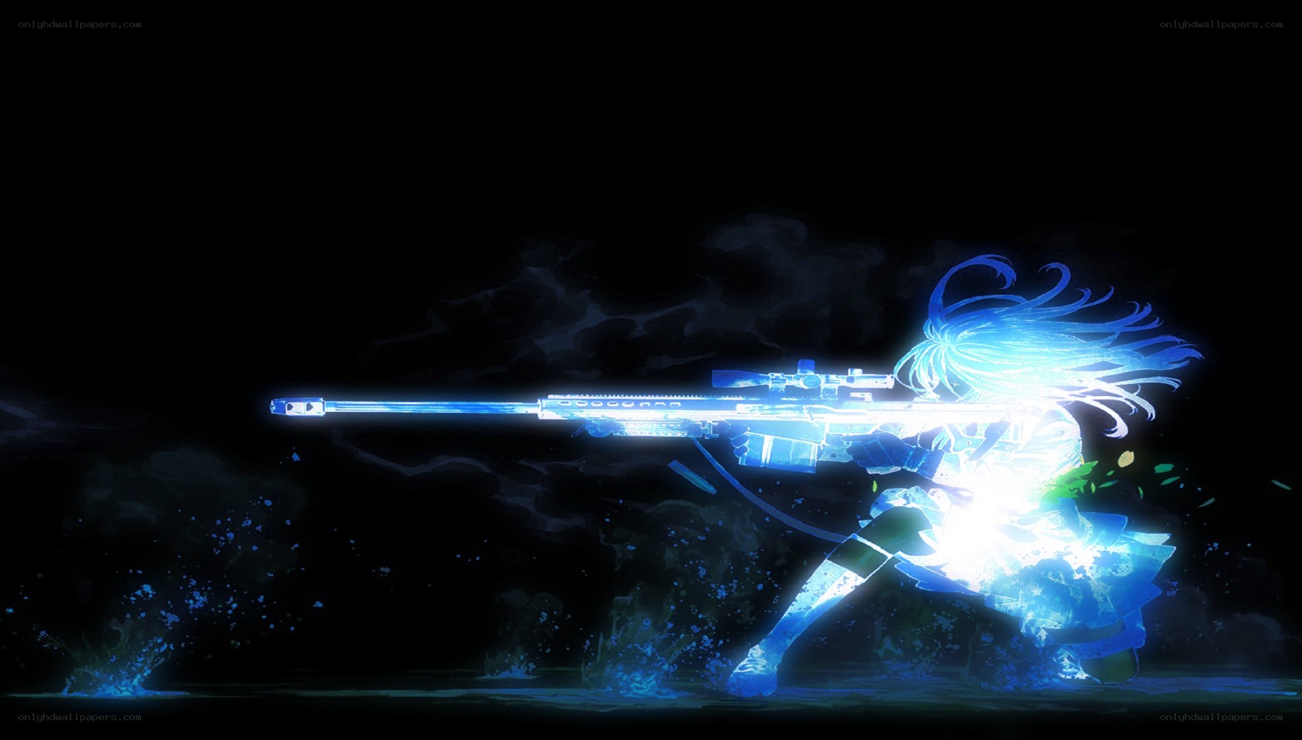 anime sniper in action