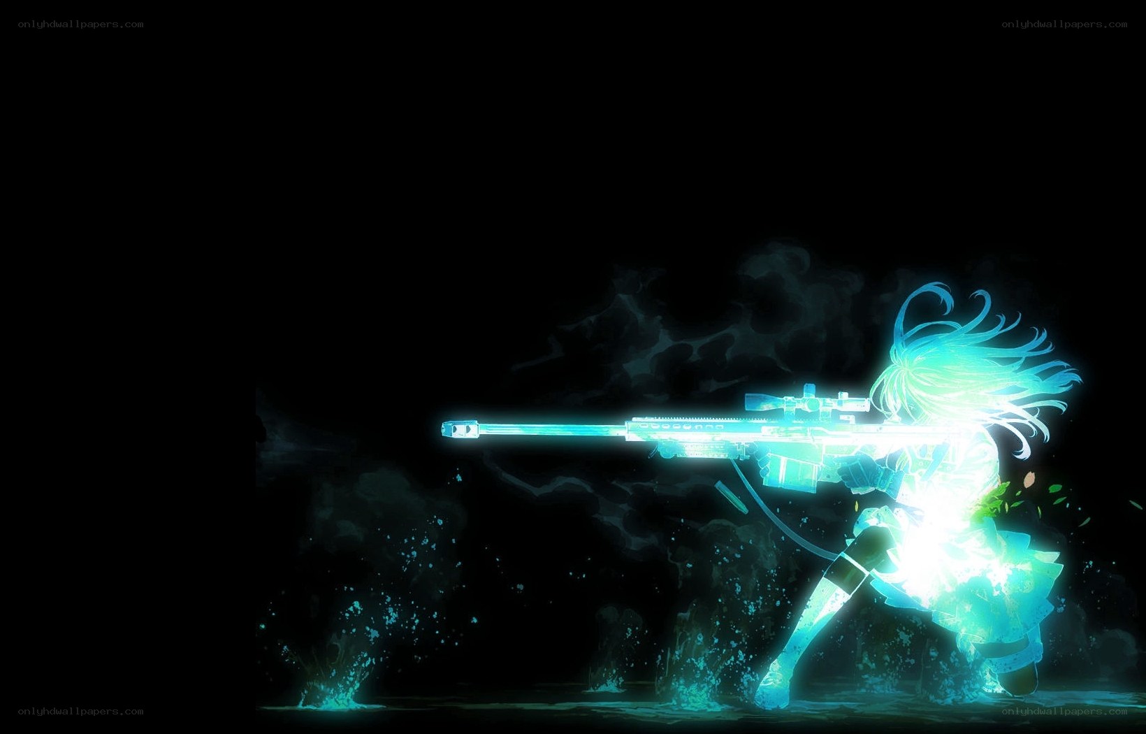 anime sniper in action