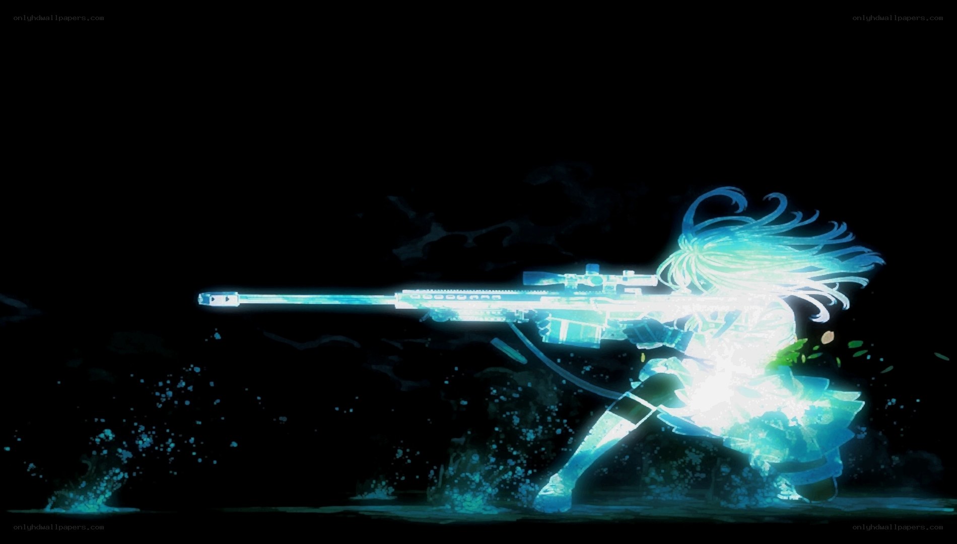 anime sniper in action