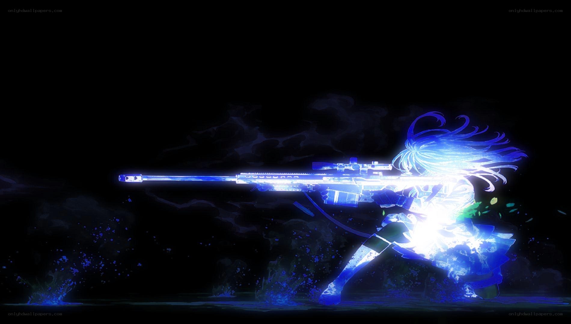 anime sniper in action