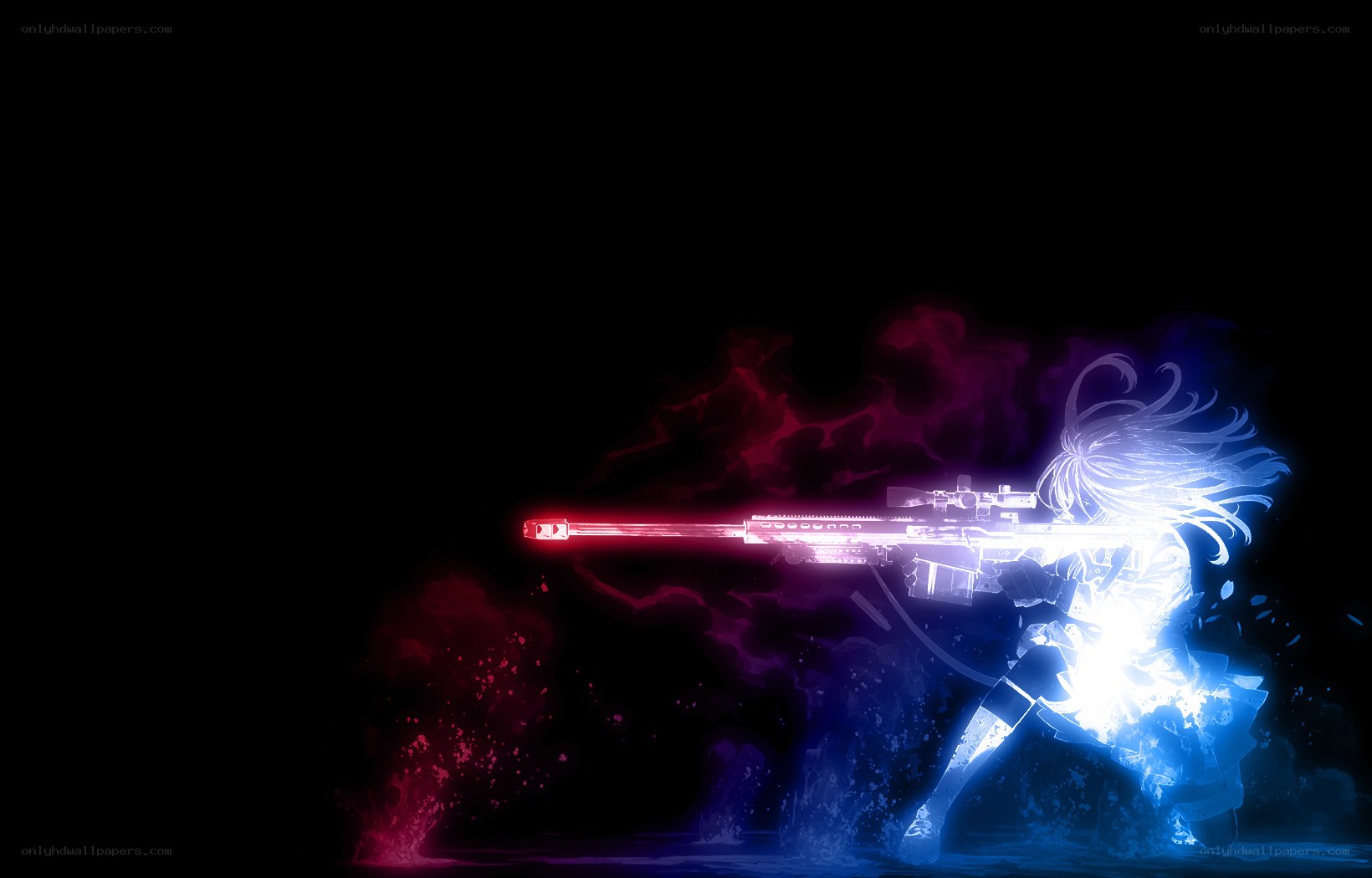 anime sniper in action