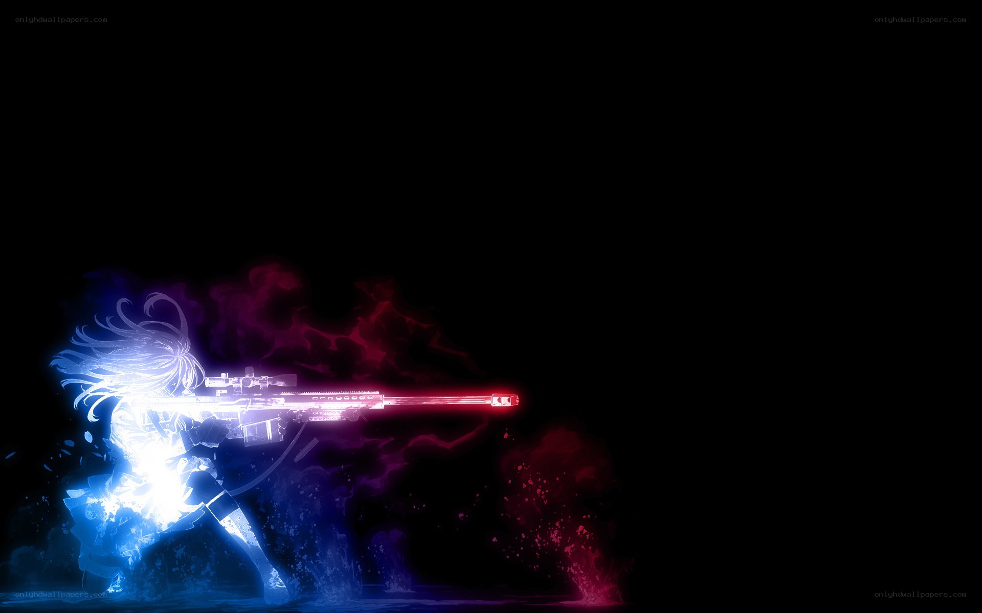 anime sniper in action