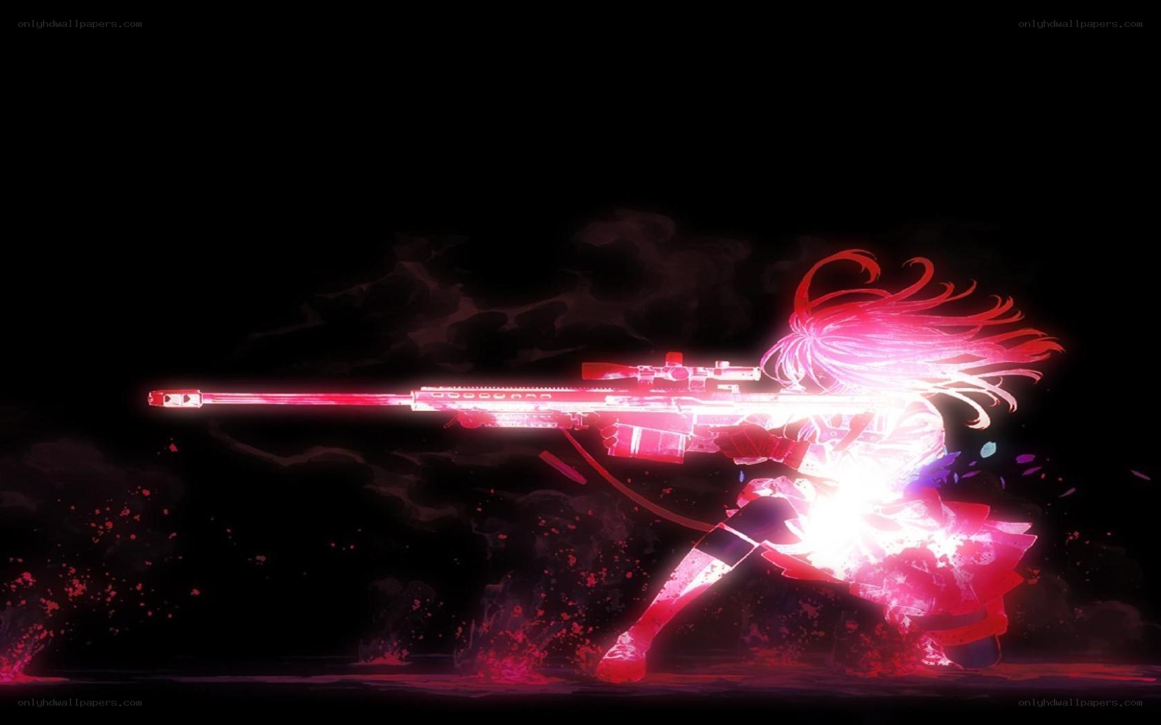 anime sniper in action